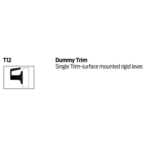 Falcon T12 Grade 1 Heavy-Duty Cylindrical Dummy Lever Lock with Non-Handed Design