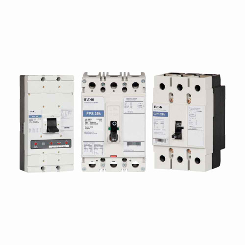 Eaton GPS3025V Definite Purpose Molded Case Circuit Breaker, Complete breaker, 65 kAIC, Three-pole, Thermal-magnetic, , 480V, GP-frame, Breaker, Line and load, Standard Interrupt, 50C Calibrated