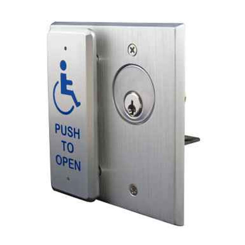 BEA BEA 10COMBOPLATE - Jamb Push Plate and Maintained Keyswitch on a Double Gang Faceplate 10COMBOPLATE