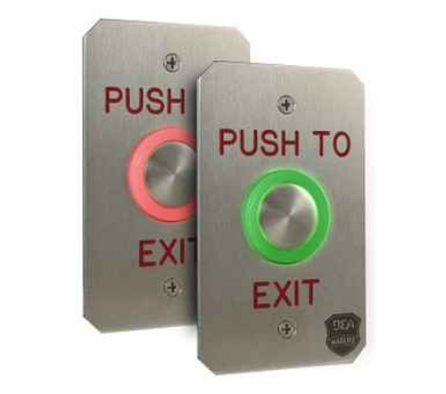 BEA BEA 10PIEZO241 - Piezo Button, Single Gang, for Request to Exit and Access Control Packages, 1 to 40 Second, User-Adjustable Output Hold Time, Heavy Duty Construction, 12/24 VDC Auto-Sensing 10PIEZO241