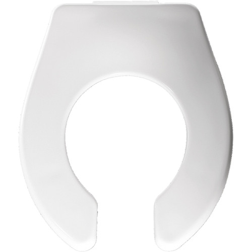 Bemis BB955CT Baby Bowl Open Front Less Cover Commercial Plastic Toilet Seat with STA-TITE Commercial Fastening System Check Hinge and DuraGuard