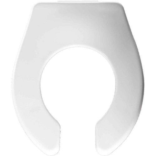 Bemis Bemis BB955CT Baby Bowl Open Front Less Cover Commercial Plastic Toilet Seat with STA-TITE Commercial Fastening System Check Hinge and DuraGuard BEMIS-BB955CT 