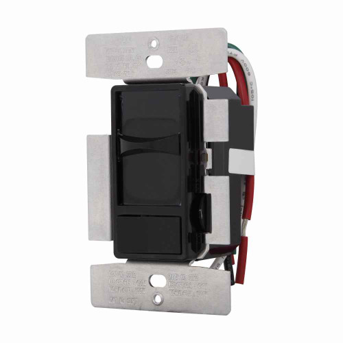 Eaton SUF7-BK universal dimmer, Neutral required, 120/277 Vac, Black, 60 Hz, Dimmable LED/CFL, incandescent, fluorescent, halogen and electronic low voltage, Single-pole, Three-way, Polycarbonate Eaton SUF7-BK universal dimmer, Neutral required, 120/277 Vac, Black, 60 Hz, Dimmable LED/CFL, incandescent, fluorescent, halogen and electronic low voltage, Single-pole, Three-way, Polycarbonate