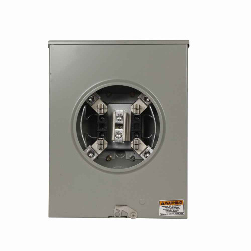 Eaton UBHRS212BCH meter socket, 1-pos resi service, 200A, Over/under, 3-5/16 hub open, #8-250 kcmil,4-jaw, 1-ph, #8-250 kcmil, horn bypass, 3-wire, Ringless, 600 Vac Eaton UBHRS212BCH meter socket, 1-pos resi service, 200A, Over/under, 3-5/16 hub open, #8-250 kcmil,4-jaw, 1-ph, #8-250 kcmil, horn bypass, 3-wire, Ringless, 600 Vac