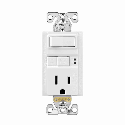 Eaton TRSGFS15W-M-L GFCI receptacle, White A42 Eaton TRSGFS15W-M-L GFCI receptacle, White A42