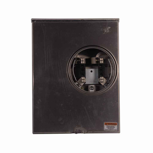 Eaton URS213BCH meter socket, 1-pos resi service, 200A, Over/under, 3-5/16 inch hub open, #6-350 kcmil, 4-jaw, 1-ph, #6-350 kcmil, 3-wire, Ring, 600 Vac