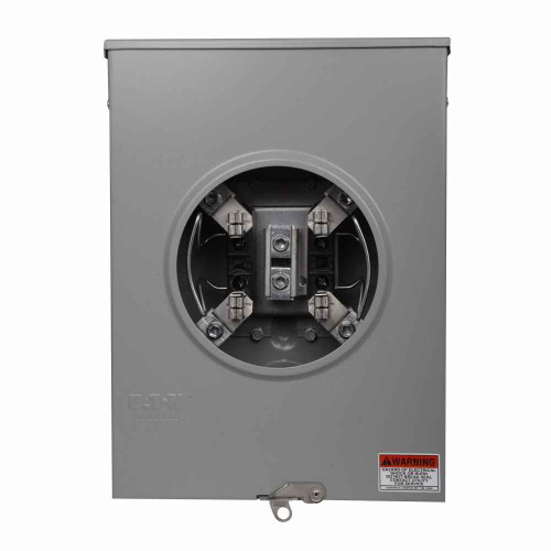 Eaton UTRS213CFLCH meter socket, 1-pos resi service, 200 A, Over/under, 3-5/16 inch hub cover plate, #6-350 kcmil, 4-jaw, 1-ph, #8-350 kcmil, Gnd conn (#14-#2 Cu), Triplex, 3-wire, Ringless, 600 Vac Eaton UTRS213CFLCH meter socket, 1-pos resi service, 200 A, Over/under, 3-5/16 inch hub cover plate, #6-350 kcmil, 4-jaw, 1-ph, #8-350 kcmil, Gnd conn (#14-#2 Cu), Triplex, 3-wire, Ringless, 600 Vac