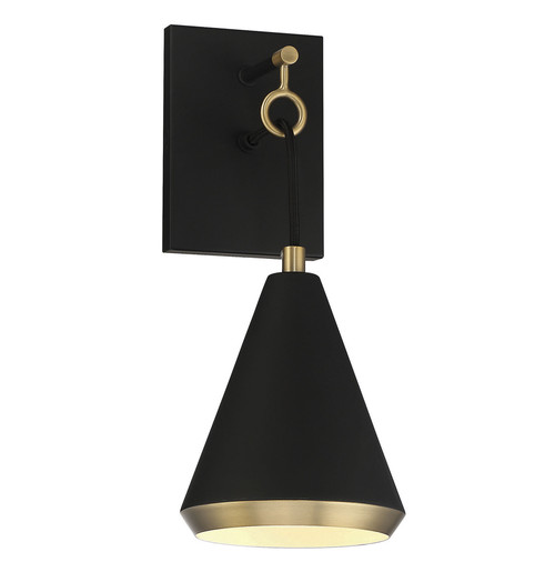 Savoy House Meridian 90066MBKNB 1-Light Wall Sconce