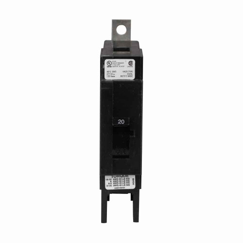 Eaton HGHC1030BP24 Series C complete molded case circuit breaker, G-frame, HGH, Complete breaker, Fixed thermal, fixed magnetic trip type, Single-pole, 30A, 277 Vac, 125 Vdc, 25 kAIC at 277 Vac, 50/60 Hz, cable-mount, bulk pack of 24