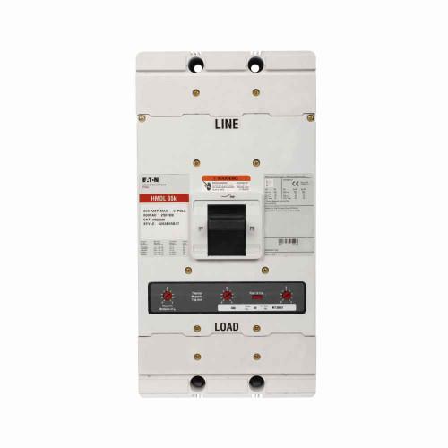 Eaton HMDL3400 Series C complete molded case circuit breaker, MDL-frame, HMDL, Complete breaker, Fixed thermal, Fixed magnetic trip type, Three-pole, 400 A, 100 kAIC at 240 Vac, 65 kAIC at 480 Vac, 50/60 Hz