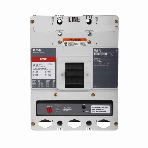 Eaton HMCP600L6YS10 molded case circuit breaker accessory shunt trip, Motor circuit protector, 600 A, Three-pole, Frame J-K, 1800-6000 A, 600 V, 250 Vdc, Series C, 208-380 V or 110-127 Vdc left pigtail rear, Line