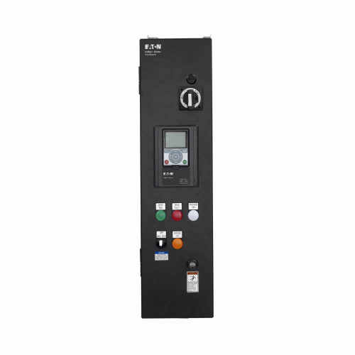 Eaton HMX7D5B1NAPEL3 H-Max Drive, 2 hp, 7.5A, 208V, IntelliDisconnect NEMA Type 12, No brake chopper, Software A, Options: Output contractor, Pilot lights, Frame size 4