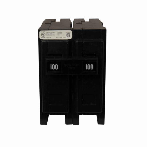 Eaton HQP2100R3 Quicklag Industrial Thermal-Magnetic Circuit Breaker, HQP, 120/240V, 100A, Plug-On, Two-pole, 3 kAIC