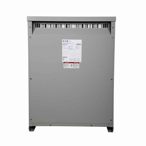 Eaton V43M28T15 general purpose ventilated transformer, Dry Type Distribution, DT-3, Three-phase, PV: 416V, Taps: 2 at +2.5% FCAN, 4 at -2.5% FCBN, SV: 208Y/120V, 150°C, 15 kVA, Al windings, Frame: 912B, uses WS38 Eaton V43M28T15 general purpose ventilated transformer, Dry Type Distribution, DT-3, Three-phase, PV: 416V, Taps: 2 at +2.5% FCAN, 4 at -2.5% FCBN, SV: 208Y/120V, 150°C, 15 kVA, Al windings, Frame: 912B, uses WS38