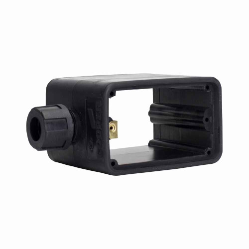 Eaton WD3059BK non-metallic portable outlet box, Standard depth, Black, Alcryn and Valox