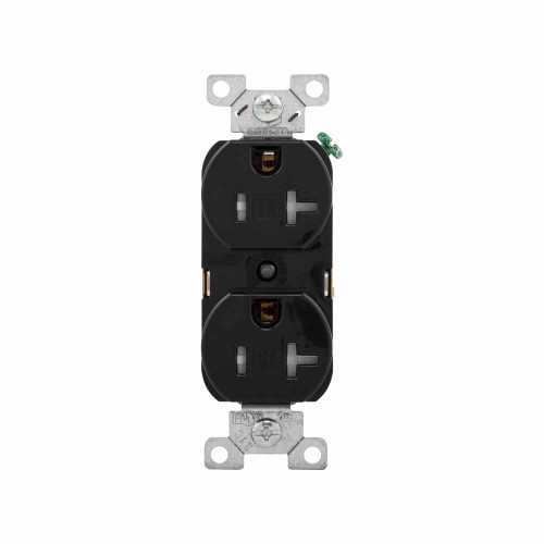 Eaton WRBR15B commercial specification grade duplex receptacle, #14-10 AWG, 15A, Commercial, Flush, 125V, Back and side, Brown, Brass, Weather resistant, Impact-resistant nylon face, Glass-filled nylon base, 5-15R, Duplex, Screw, Nylon, Core pack Eaton WRBR15B commercial specification grade duplex receptacle, #14-10 AWG, 15A, Commercial, Flush, 125V, Back and side, Brown, Brass, Weather resistant, Impact-resistant nylon face, Glass-filled nylon base, 5-15R, Duplex, Screw, Nylon, Core pack