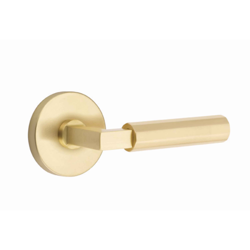 Emtek SELECT Brass L-Square Faceted Lever - Passage Set