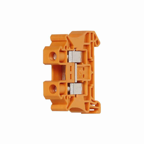 Eaton XBUT10OR XB IEC terminal block, 10.2 mm Screw connection single level-through-feed, Orange, 12 AWG/2.5 mm2 maximum wire, IEC 800V, EN 700V, UL 600V, IEC #26-12 AWG, EN #26-12 AWG, UL #26-12 AWG wire, IEC 32A, EN 22,28A, UL 20A