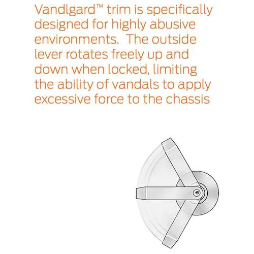 Schlage ND96EL - Vandlgard Storeroom Lock, Electrically Locked (Fail Safe) - Grade 1 Cylindrical Keyed Lever Lock