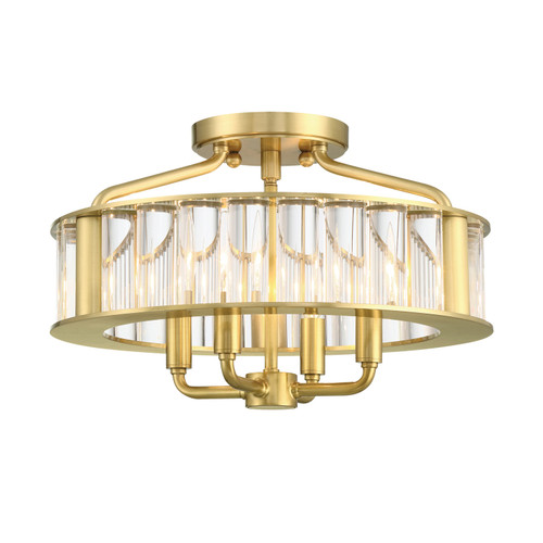 Crystorama FAR-6000 Libby Langdon for Crystorama Farris 4 Light Semi Flush Mount