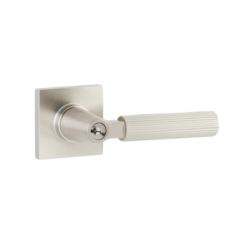 Emtek SELECT L-Square Straight Knurled Key In Lever - Single Cylinder - with 3 Rosette Options