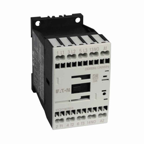 Eaton XTCEC018C10R XT IEC contactor - Length 3.425 in, Width 1.85 in, Height 3.898 in