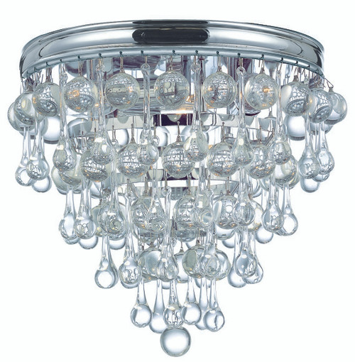 Crystorama 135 Calypso 3 Light Crystal Teardrop Flush Mount