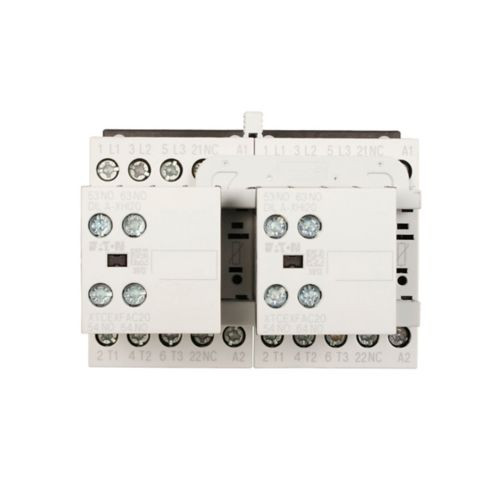 Eaton XT IEC contactor, 40A, Top-mounted, 110 Vac 50 Hz, 120 Vac 60 Hz, 1NO-1NC, 40A, Frame D, 55 mm, 50-60 Hz, 3, 7.5/ 10, 15, 30, 40 hp (1/3PH @115, 230/200, 230, 460, 575 V), Three-pole, Screw terminals, FVR