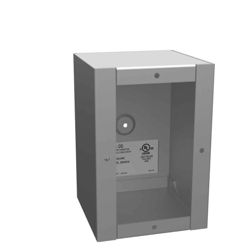 Milbank 464-SC1-NK-NP 6x4X4 Screw Cover Type 1 UL Listed Steel No Knockouts No Paint Cover With Teardrop Slots Mounting Holes In Back