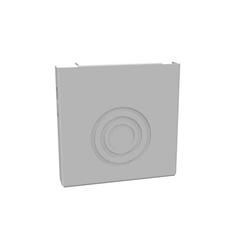 Milbank 44GEU Wireway Universal End Type 1 4X4 Screw Cover ANSI 61 Gray Steel Knockouts