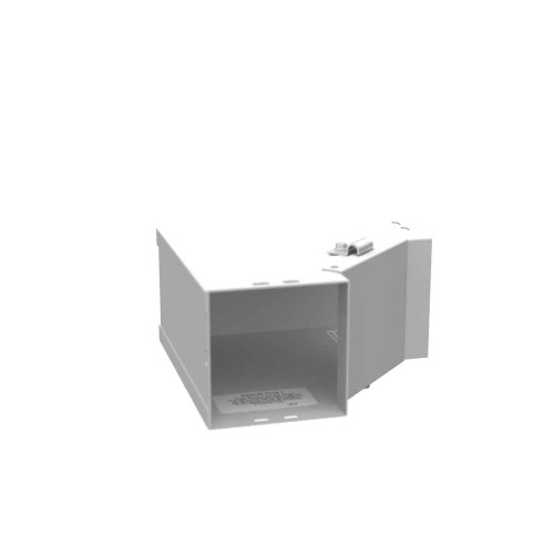 Milbank 44GFL90IS 8.438x4.114X8.438 Wireway Elbow 90 Inside Opening ANSI 61 Gray Steel