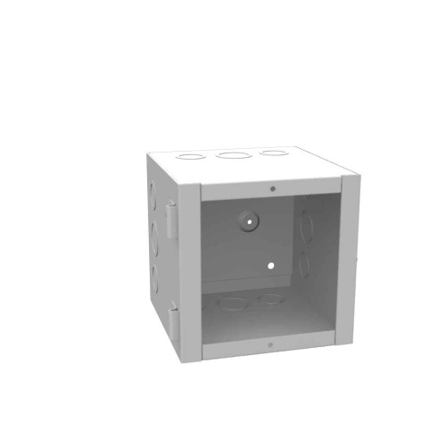 Milbank 666-HC1 6x6x6 Hinge Cover Type 1 UL Listed Steel Knockouts ANSI 61 Gray Flush Pull Ring Formed Hinges Mounting Holes In Back