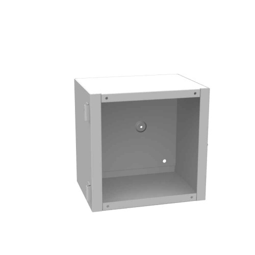 Milbank 886-HC1-NK 8x6x8 Hinge Cover Type 1 UL Listed Steel No Knockouts ANSI 61 Gray Flush Pull Ring Formed Hinges Mounting Holes In Back