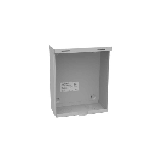 Milbank 8104-HC3R 10x4X8 Hinge Cover Type 3R UL Listed Steel Knockouts ANSI 61 Gray Formed Hinges Padlocking Flip Latch Emboss Mounting Holes In Back