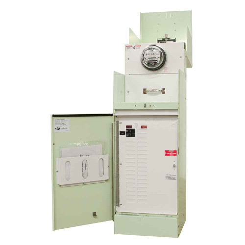 Milbank CP3B52119A22 Ringless 200 Amperes 240 Volt 4 Terminal Main Circuit-breaker 24 Circuit Loadcenter 22k Mint Green