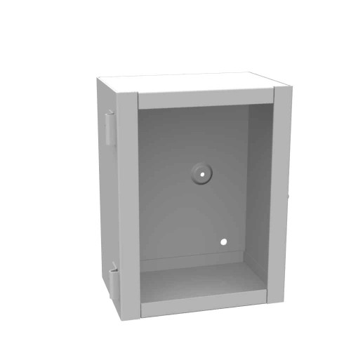 Milbank 684-HC1-NK 8x4X6 Hinge Cover Type 1 UL Listed Steel No Knockouts ANSI 61 Gray Flush Pull Ring Formed Hinges Mounting Holes In Back