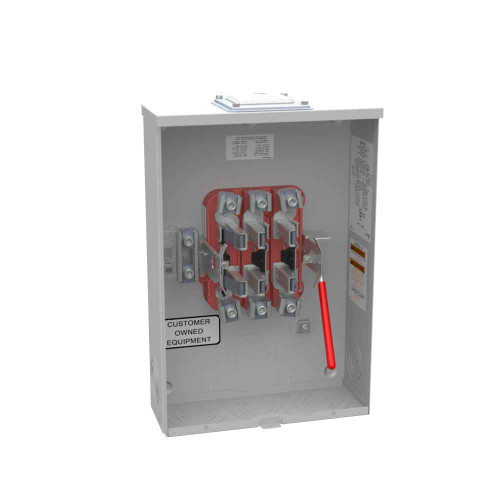 Milbank U2145-RXL-CAPL 7 Terminal Ringless Large Hub Open Adapt To Small Closing Plate Lever Bypass Carolina Power And Light