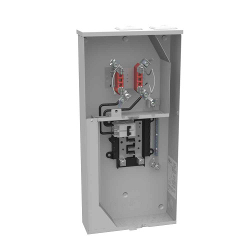Milbank U5168-XTL-100-KK-BLG 4 Terminal Ringless 2 Small Closing Plates 1-100 Ampere Main Breaker 10 Branch Circuit Horn Bypass 7-8 In Barrel Lock With Bracket Provision