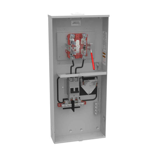 Milbank U4834-XL-200-5T9 5 Terminal Ringless Small Closing Plate 1-200 Ampere Main Breaker 5th Terminal 9 Oclock Position 1-100 Ampere Aux Breaker Provision