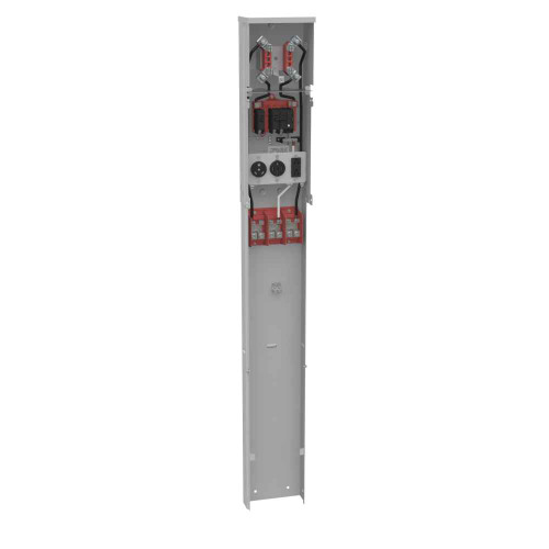 Milbank U5300-O-75GB 4 Terminal Ring Type Plain Top 1450 TT30 520GB Single Pedestal Direct Bury
