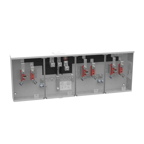 Milbank U5713-XL-5T-K3-BLG 5 Terminal Ring Type Small Closing Plate 3 Position Single Connector 4-600kcmil 7-8 In Barrel Lock Ground With Bracket Provision