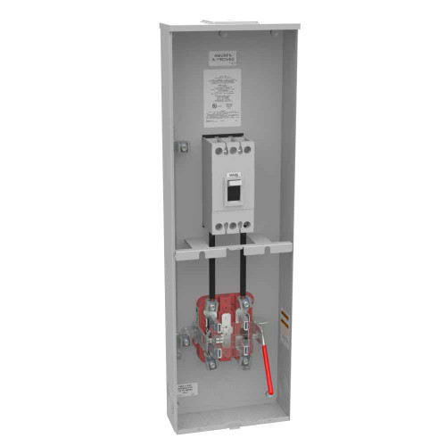Milbank U5764-X-200-5T-CB-AMS 5 Terminal Ringless Large Closing Plates Lever Bypass 1-200 Ampere Main Breaker 480 Volt Cold Sequence 5th Terminal 9 Oclock Position Ameren