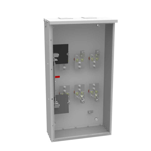 Milbank U4468-XT-EPEC 400 Ampere 3 Phase 600 Volt 24 In - 45 In - 10 In Painted Steel No Knockouts Piano Hinge 2 Point Latch Ct Rack Installed With Lugs 1-per Landing 600kcmil 50k Short Circuit Current Rating El Paso Electric