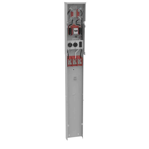 Milbank U5301-O-75 4 Terminal Ringless Plain Top 1450 TT30 520GR Single Pedestal Direct Bury
