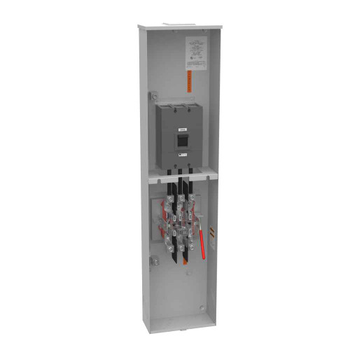 Milbank U5796-X-400-CB 7 Terminal Ringless Large Closing Plate Lever Bypass 1-400 Ampere Main Breaker 480 Volt Cold Sequence
