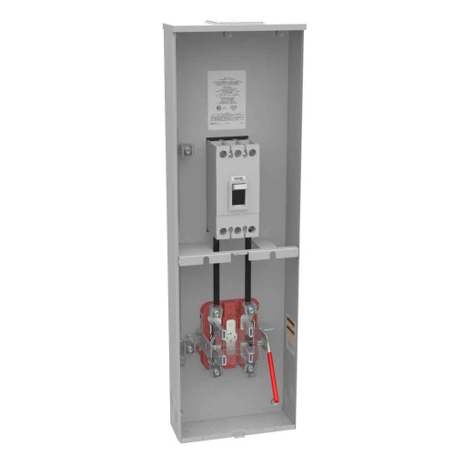 Milbank U5764-X-200-CB 4 Terminal Ringless Large Closing Plate Lever Bypass 1-200 Ampere Main Breaker 480 Volt Cold Sequence