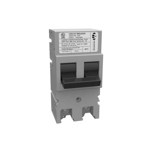 Milbank UQFP-M-200 200 Ampere 2 Pole 240 Volt Plug-in 10k Ampere Interrupting Capacity Threaded Tang Load Side