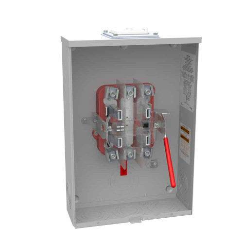 Milbank U9551-RXL-5T9-IL 5 Terminal Ringless Large Hub Open Adapt To Small Closing Plate Lever Bypass 5th Terminal 9 Oclock Position 7-16 In Knockouts Lock Provision