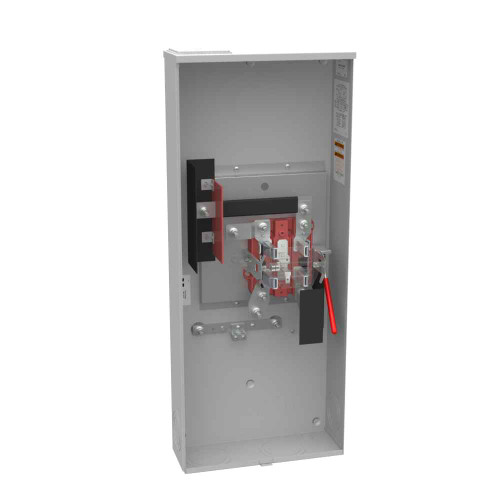 Milbank UAP3313-X-HSP 5 Terminal Ringless Large Closing Plate Lever Bypass Stainless Steel Hasp Aluminum Painted Side Bussed