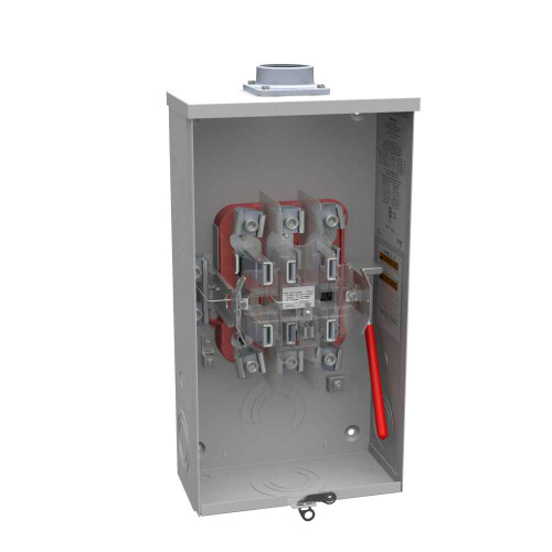 Milbank U9700-DL-QG 7 Terminal Ringless 2 In Hub Quadplex Ground Lever Bypass